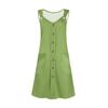 Women's Summer Dress Sleeveless Spring Solid Color Sundress With Pockets