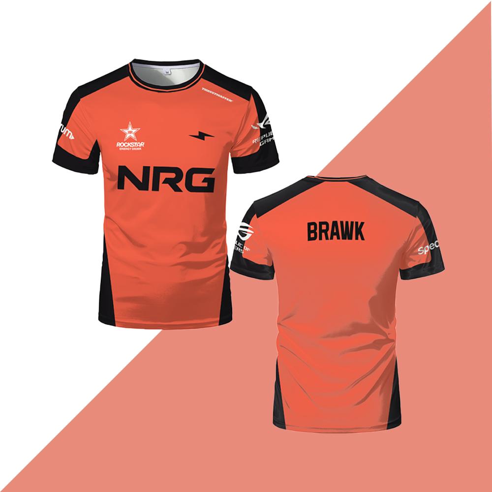2025 NRG Valorant ESports Club Uniform Player Daily Training T-shirt For Men And Women With Customizable Numbers Short Sleeves