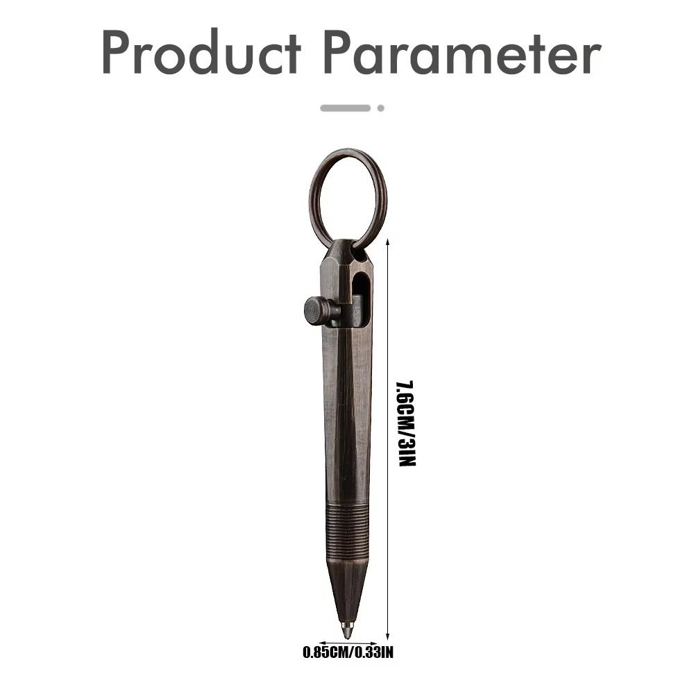 All-Metal Mini Brass Pen Easy Carry Neutral Ballpoint Pen Travel Pocket Pen Writing Instruments