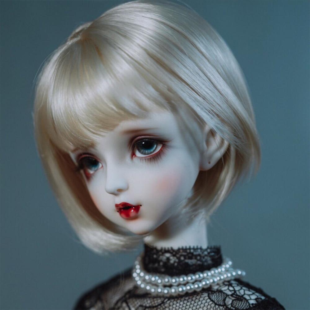 Аксессуары для париков для кукол BJD/SD 1/6, темно-коричневый длинный кудрявый парик с челкой, детский подарок, парик для куклы Лолита