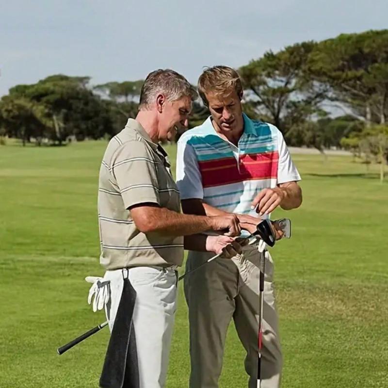 [Perfect Golf Club Cleaning Towel] 1pc Premium Waffle Pattern Golf Towel With Hook - Perfect For Cleaning Golf Clubs And Keeping Them In Top Condition