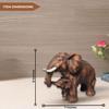 Brown Poly Resin 'Mother & Baby Elephant' 8 Inches - Set of 1 Showpiece Mother & Baby Elephant Figurine for Home Decor