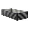 Metal Raised Garden Bed, 1.8 x 0.9 x 0.4 m Outdoor Galvanized Planter Garden Box, Open Bottom Design, Large Planter Raised Bed for Growing Vegetables,