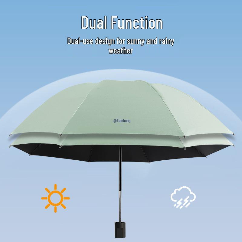 Очень большой зонт-солнцезащитный двойного назначения: Плотный, Усиленный, Складной для Солнца и Дождя