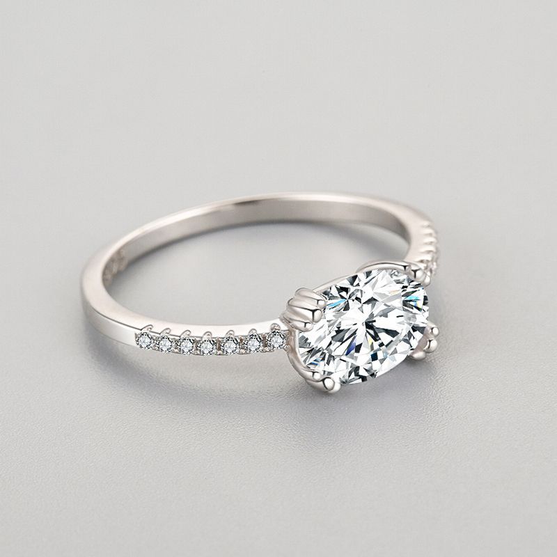 Tancise Classic стерлингового серебра 925 пробы кольцо с цирконом женские ювелирные изделия свадебное обещание вечерние подарок