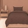 3D Microfiber Duvet Cover Set 140x200 Cm GAIA Brown, by Soleil d'Ocre