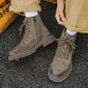 Men's Classic Retro Leather Outdoor Sports Thick Soles Anti Slip Wear-resistant Desert Boots Precision Craft Suede Leather Boots