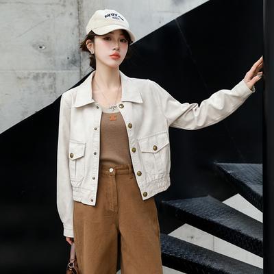 Женская короткая кожаная куртка черного цвета, новая модная модель весна-осень, маленькая приталенная мотоциклетная кожаная куртка