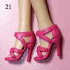 21 Styles Foot Length 2.2cm Fashion High Heels Shoes Accessories Doll Shoes 1/6 Dolls Boot