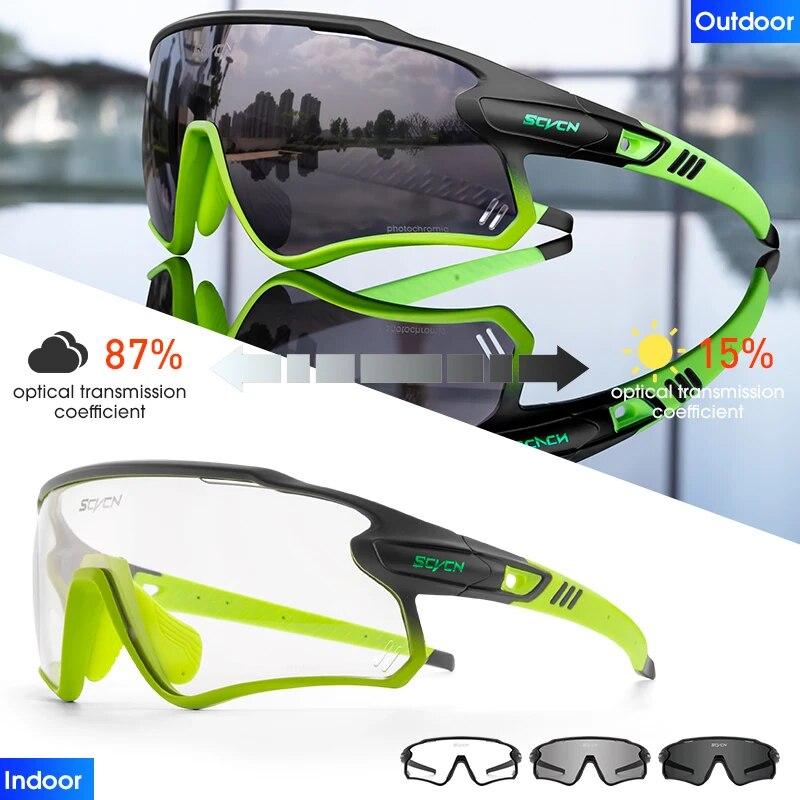 Photochromic Sunglasses for Men Cycling Glasses Women Outdoor Sports Bicycle UV400 Goggles Climbing MTB Road Bike Eyewear
