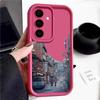 Мягкий силиконовый чехол с рисунком города для Samsung S25 S24 S22 Ultra Plus S23 S21 S20 Fe A55 A54 A53 A35 A15 A16, однотонная защитная крышка объектива