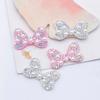 20Pcs NEW Rhinestone Padded Scrapbooking Bow Tie Patches DIY Crafts Decorative Appliques Ornament Accessories