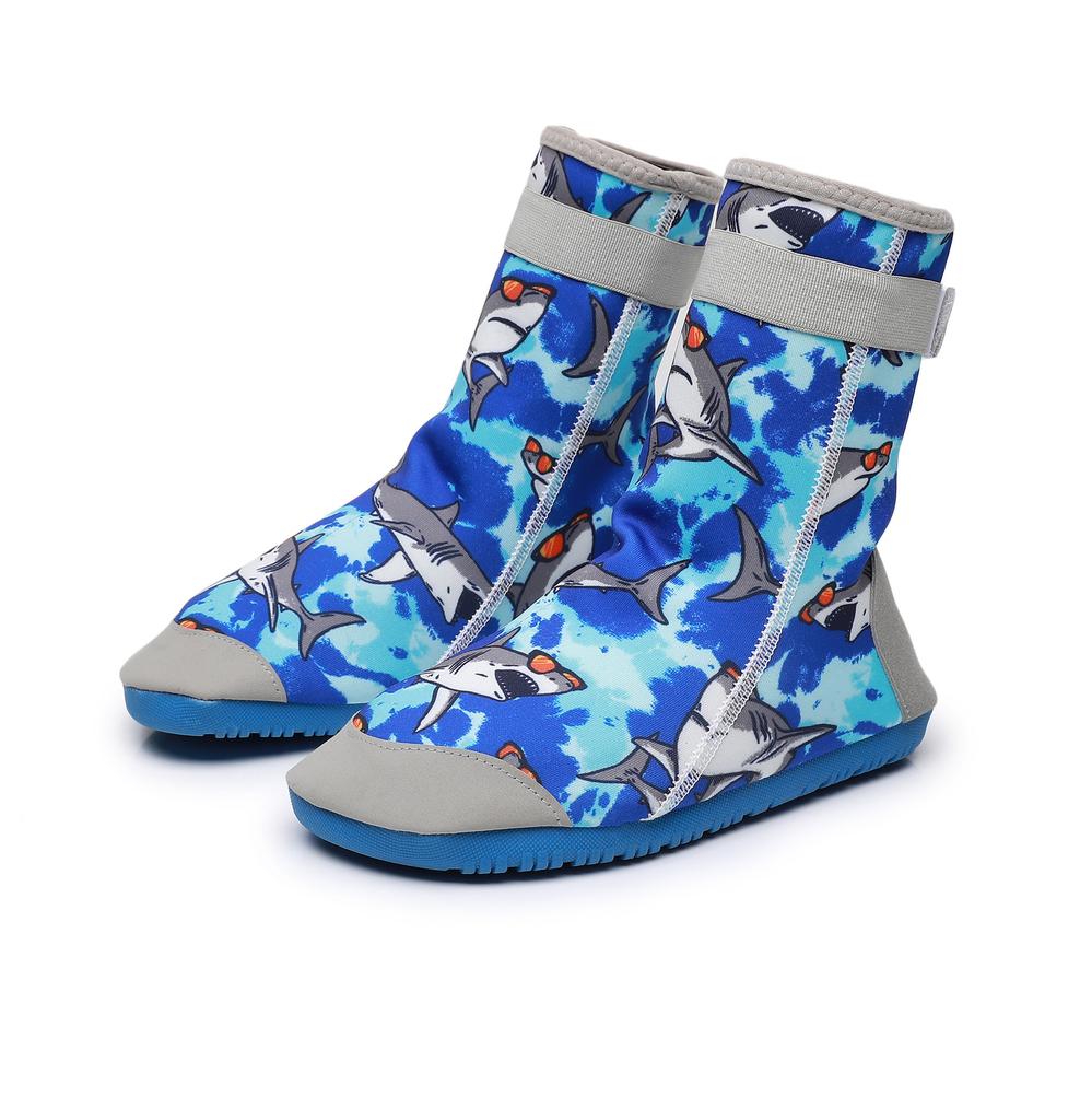 Обувь для воды для детей, для мальчиков и девочек, быстросохнущая, нескользящая, дышащая, аква-носки, с принтом, высокие сапоги, обувь для плавания, для пляжа, бассейна