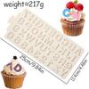 1 Pcs Alphabet Chocolate Fondant Mold, Number Silicone Molds, for Graduation Cake Decoration Cupcake Toppers Biscuit Candy Resin Clay Plaster Reble