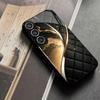 Современный чехол для Samsung Galaxy S26 Ultra S25 Ultra S24 S23 S22 FE Ultra Plus, черный и золотой мрамор, стеклянный чехол для телефона