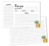 Inkdotpot Карточки с рецептами 4x6 дюймов (Набор из 50) , Толстые двухсторонние карточки премиум-класса - белые карточки для заметок с рецептами в современном стиле