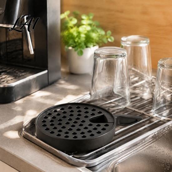 Easy Clean Coffee Drip Tray Machine Cup Holder for MS-624960 And MS-624913 Hollow Heat Resistant Grid Replacement Part with Handle Plastic