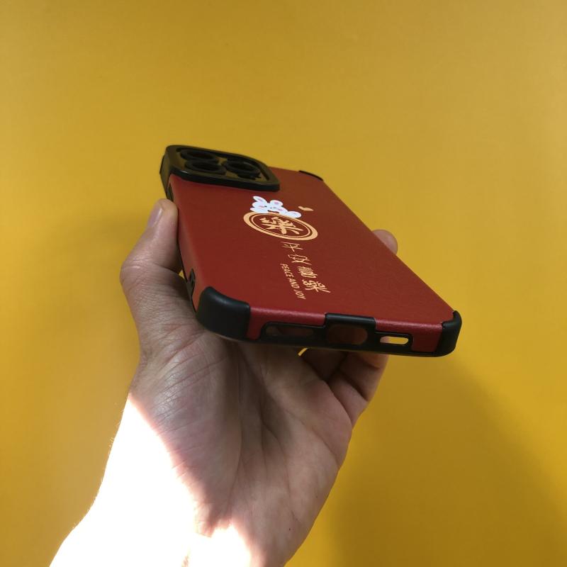 Красный чехол для телефона для Iphone 11 14 Pro Max 12 Mini 13, противоударный силиконовый чехол для Iphone Xr Xs Max X 7 8 Plus, китайское слово Happy