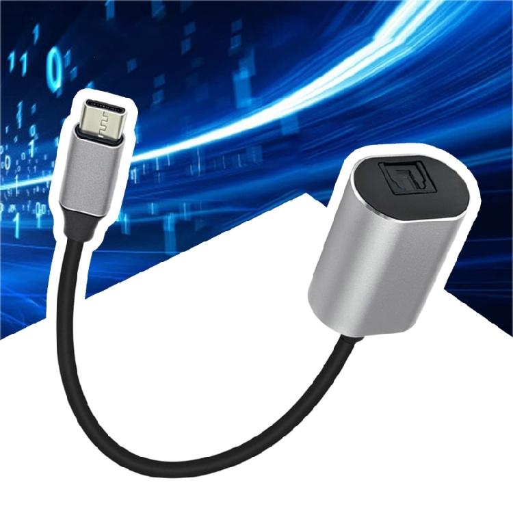 Оптический цифровой аудиокабель USB C (папа) на SPDIF (мама) Передающий адаптер для аксессуаров компьютера и ноутбука