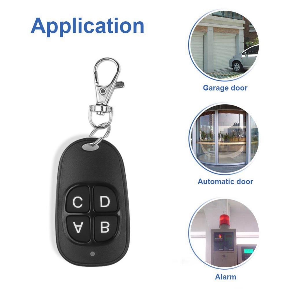 Universal 433mhz Copy Code Remote Control Garage Door Opener Wireless Transmitter 4 Key Duplicator Electric Door Key Copy Remote