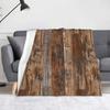Vintage Wood Plank Print Flannel Blanket Rustic Wooden Texture Soft Warm Throw Blanket Sofa Bed Farmhouse Home Decor Gift