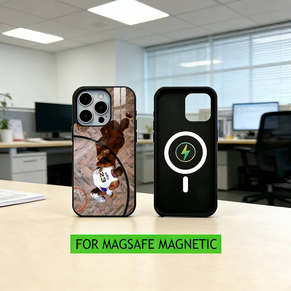 Чехол для телефона L-LeBron James-S 23 для iPhone 17, 16, 15, 14, 13, 12, 11 Plus, Pro, магнитный с Magsafe, беспроводная зарядка