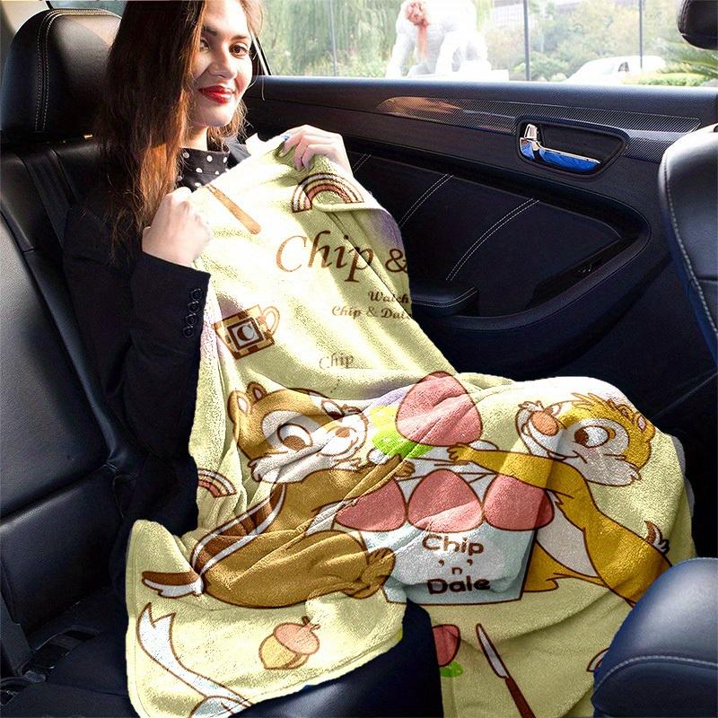 1 шт., Плед Чип и Дейл, Мягкое покрывало для домашнего декора, Дивана, Кровати, Путешествий, Кемпинга, Автомобиля, Пляжа, Офиса, Дневного сна, Идеальный подарок для друзей