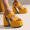 Sexy Slippers Women Summer Shoes Platform 2025 Outdoor Block High Heels Slides Ladies Sandals Female Party Shoes Large Size
