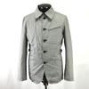 HIGH STREET Houndstooth Stainless Collar Jacket Men M Gray Smart Casual(USED)