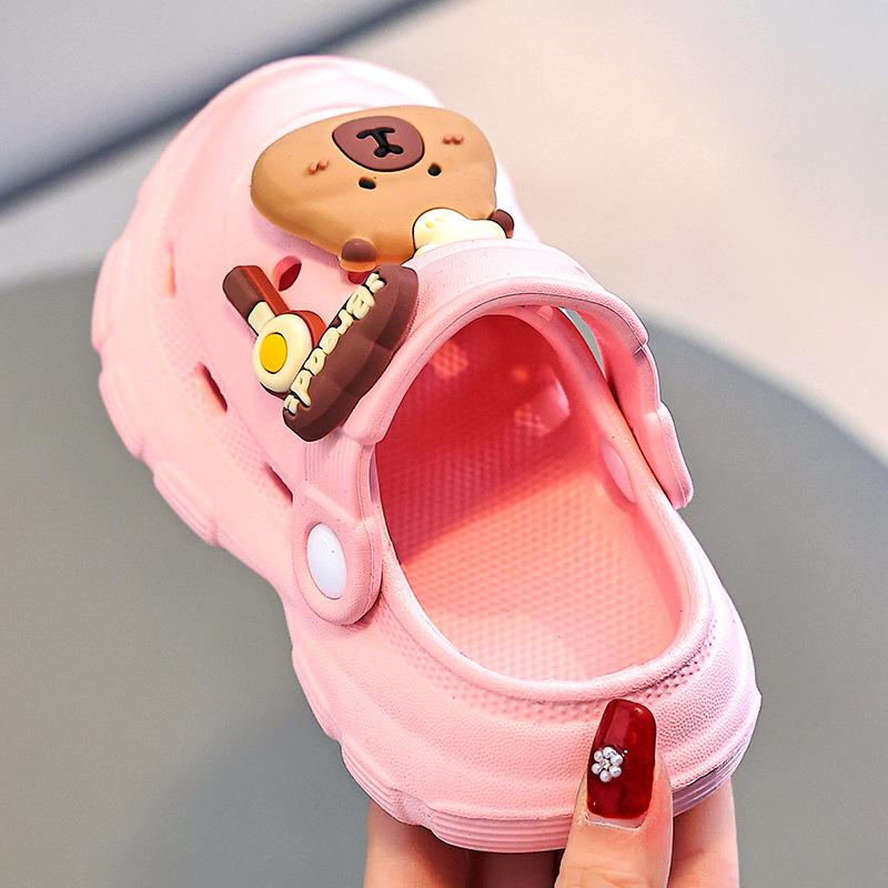 Girls Sandals Children Summer Baby Indoor Soft Bottom Toddler Non-slip Slippers Cartoon Boy Cave Shoes