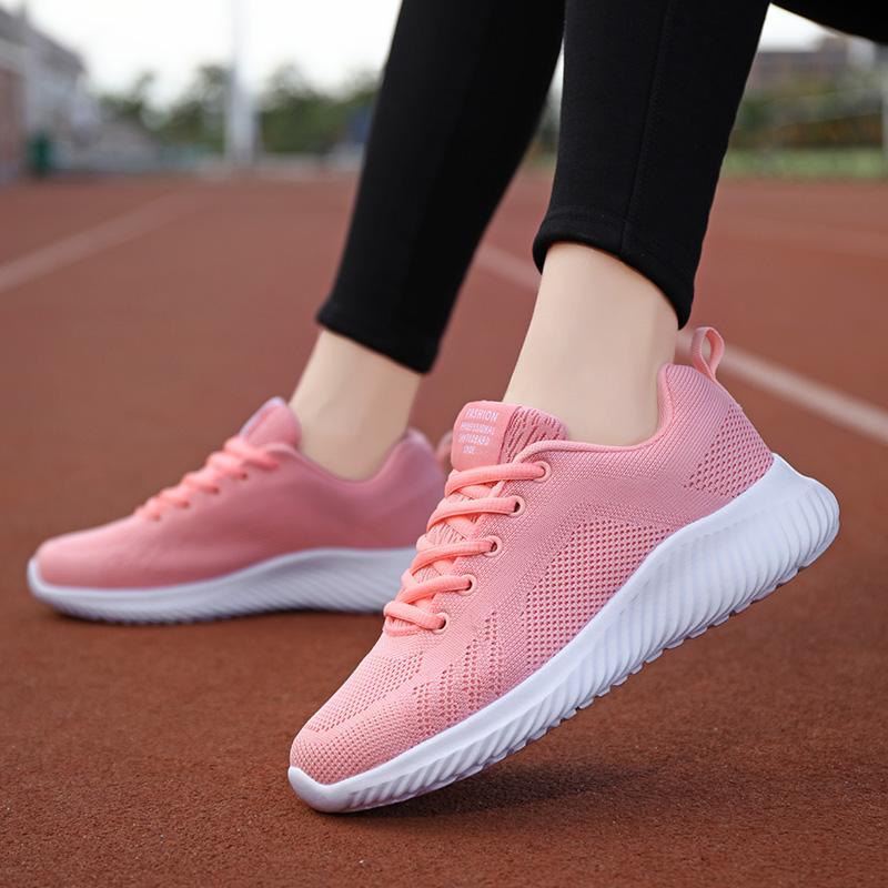 Fashion Casual Sports Mesh Women's Running Soft Sole Tennis Female Comfortable Summer Breathable Sneakers Lightweight Vulcanized Shoes