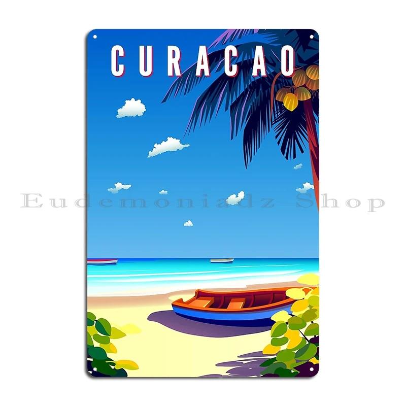 Willemstad Vibes Colorful harbor flair from Curaao island Metal Funny Kitchen Decoration Create Cinema Tin Sign Poster
