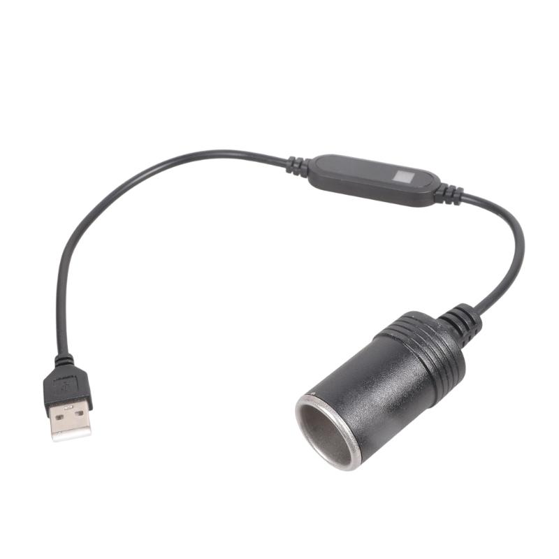 Зарядный адаптер USB на 12 В для автомобильного прикуривателя, 40 см, со светодиодными индикаторами, для портативных наружных электронных устройств