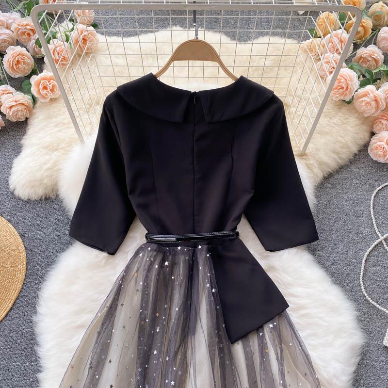 Новый сетчатый дизайн, тонкое платье феи длиной до талии, женское платье феи первой любви