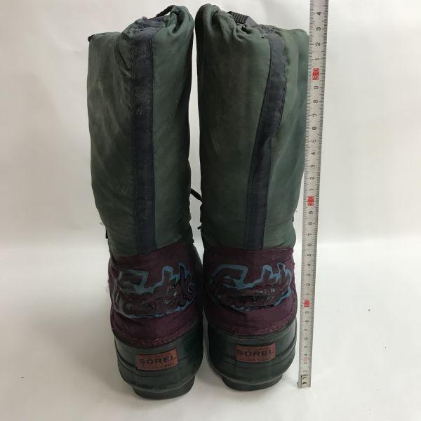 Sorel Винтажные 80-90-е Канада Длинные Снежные Сапоги с Внутренником WOS8 24.5-25.5 Зеленые Сапоги Обувь(ИСПОЛЬЗОВАЛ)