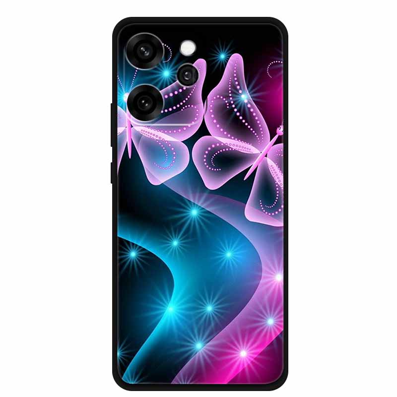 Чехол для телефона Oppo Reno15, мягкий силиконовый ТПУ, чехол в технологичном стиле для Oppo Reno 15, защитная крышка в форме цветка и сердца PLW110 Coque