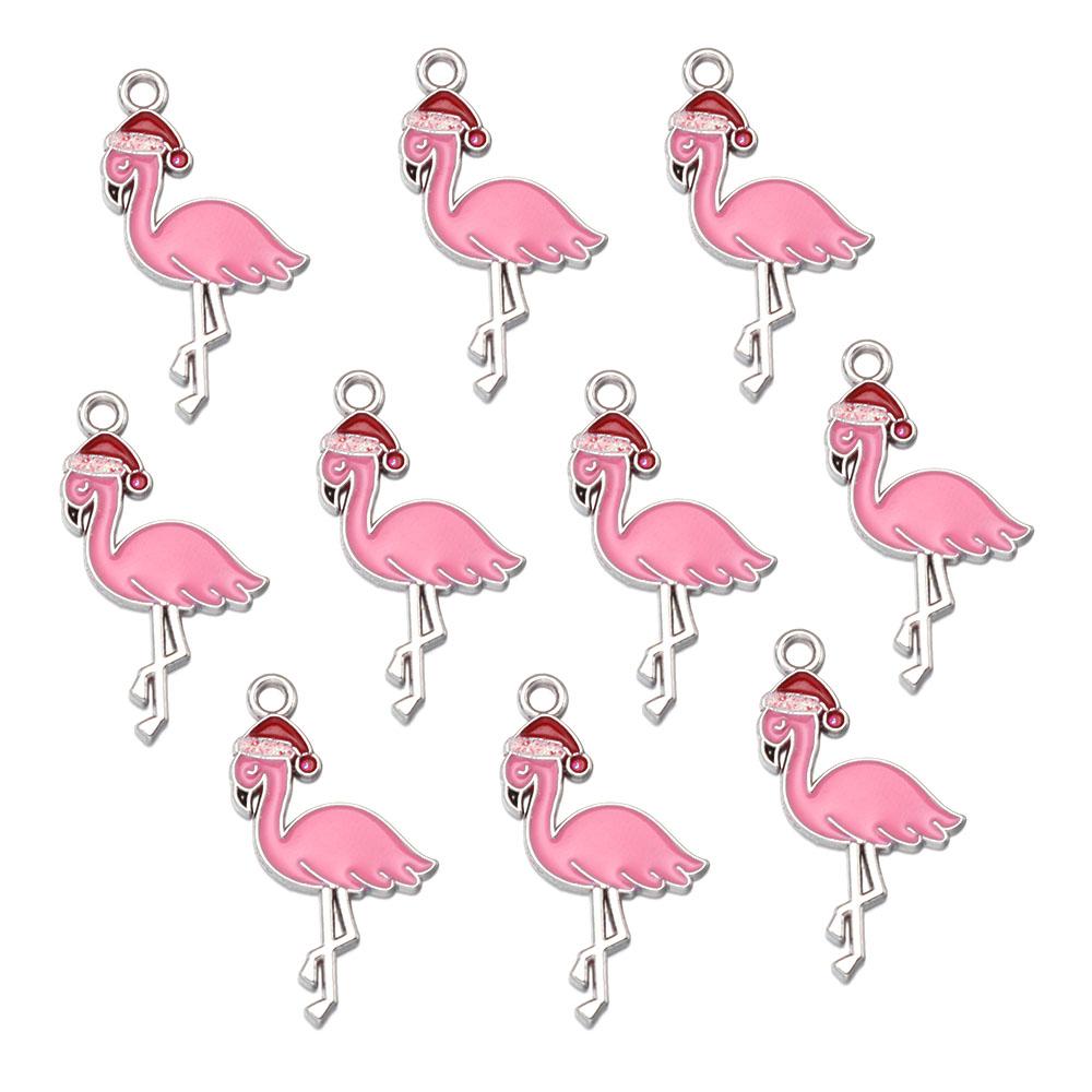 10pcs/lot Alloy Drop Oil Pendants Flower Alpaca Cactus Shaped Charm For DIY Fashion Christmas Necklace Earrings Jewelry Gifts