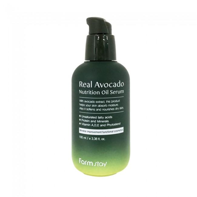 Farmstay REAL AVOCADO NUTRITION OIL SERUM, Антивозрастной, Kbeauty, Корейская косметика, образец