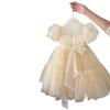 Girl Summer Dress With Tulle Fabric For Toddlers Kids Age 3 To 8 Years