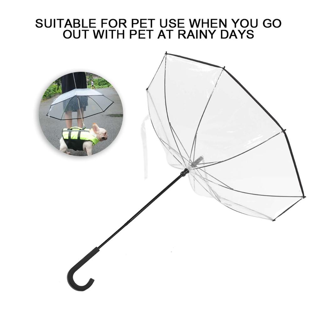 Portable Pet Umbrella Assemble Type Dog Cat Umbrella with Pulling Leash Chain for Rainy