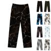 Мужские хлопковые трикотажные брюки, модные спортивные штаны с принтом и карманами