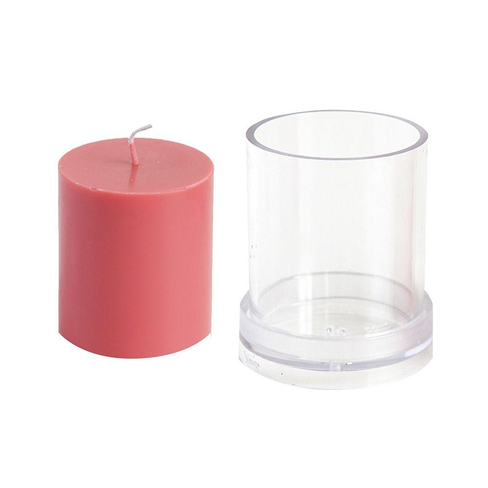 Supplies Party Clay Tools Clear Plastic Cylindrical Candle Mould Cake Decoration Church Soap Molds