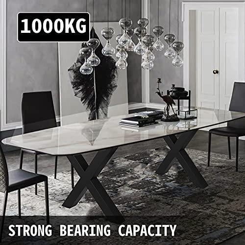 Metal Table Legs 28.3 x 23.6 Inch Black Table Legs Premium steel table legs with X-frame style Steel Bench Legs Country Style Table Legs Furniture Leg