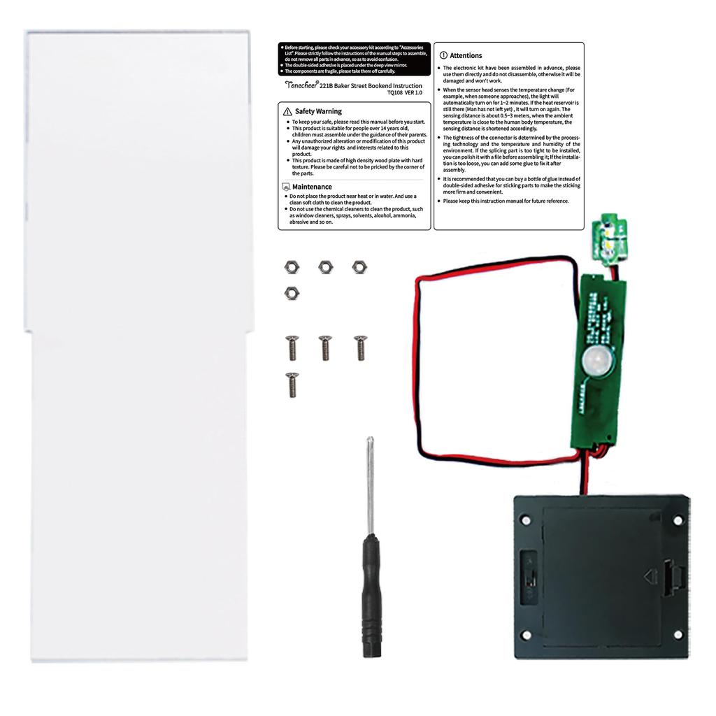 Tonecheer Book Nook 3D DIY Miniature Dollhouse Wooden Bookshelf Popular DIY Kit for Beginners and Birthday Gift Kit, Puzzle, Decor, Adults, (Baker