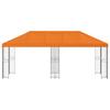 Gazebo with Side Walls 6 x 3 m Orange Polyester and Steel