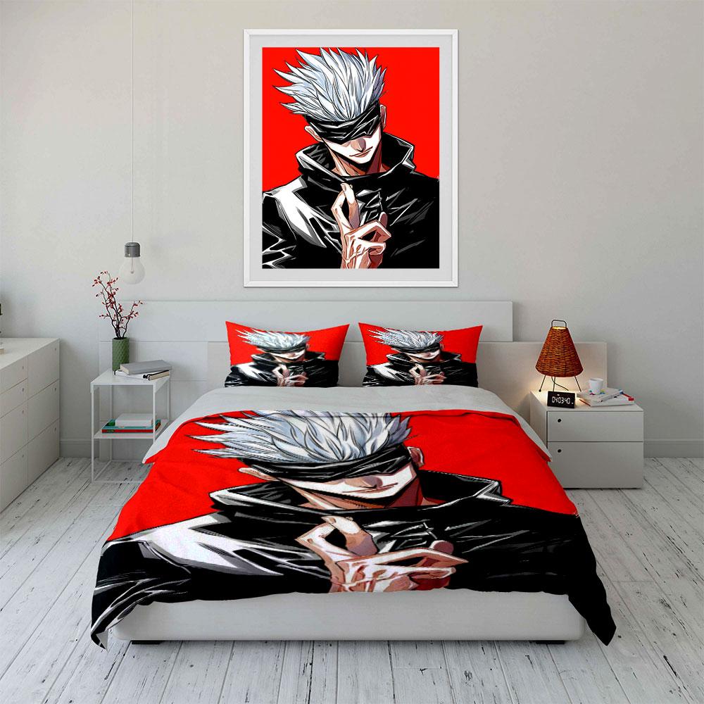 White-haired character illustration. Bedding sets Duvet cover sets Duvet covers Pillowcases(1 * Duvet Cover 2 * Pillowcases without duvet insert)
