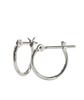 Unisex PT900 Platinum Hoop Earrings 1mm Width L&Co 43-7905