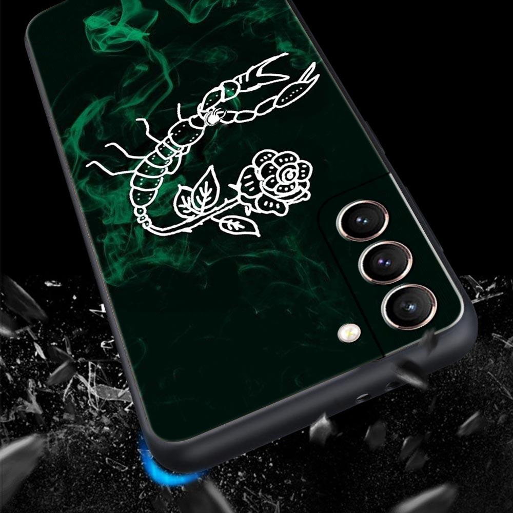 Мультяшный чехол-скорпион для Samsung Galaxy S26 Ultra S25 Plus S24 FE S23 S22 5G S21 S20 Черный Мягкий