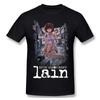 Weeb Girl Lain Iwakura Sci Fi Japanese Anime Serial Experiments Lain T Shirt Camisetas Big Size Cotton Short Sleeve T-shirt