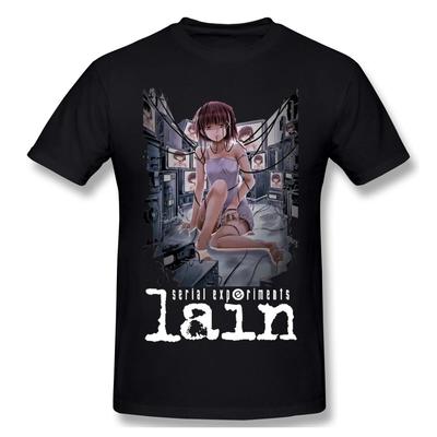 Футболка Weeb Girl Lain Iwakura Sci Fi японского аниме «Серийные эксперименты Lain» Camisetas, хлопковая футболка большого размера с коротким рукавом